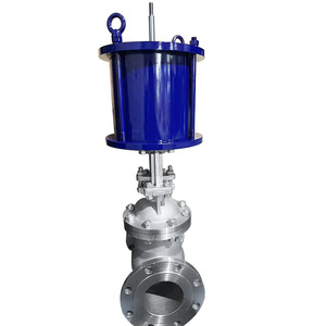 Válvula de Compuerta Neumática con Brida de Acero Inoxidable 304 DN25 DN100 para Aplicaciones de Agua a Temperatura Normal - Product Image 1