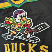 Maillot de hockey Tocament Mighty Ducks pour adulte unisexe, costume de film 33 Goldberg, en polyester, détection par aiguille