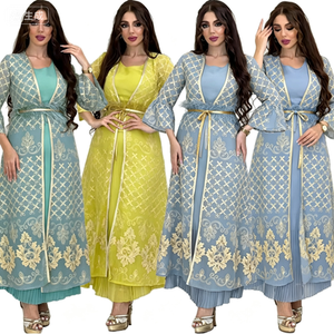 <span class=keywords><strong>Robe</strong></span> longue musulmane décontractée et élégante, <span class=keywords><strong>robe</strong></span> d'été en <span class=keywords><strong>mousseline</strong></span> imprimée du Moyen-Orient et d'Afrique, respirante et à manches courtes - Product Image 6
