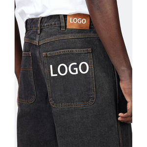custom logo Latest Designer <b>Jeans</b> Men Custom Logo Embroidery Men <b>Jeans</b> Pants Fashion Casual Men's <b>Jeans</b> High Quality - Product Image 4