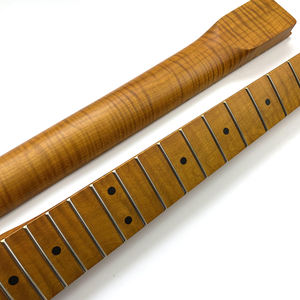 22 Frets TL Electric Guitar <strong>Neck</strong> Roasted Tiger Flame Maple Guitar <strong>Necks</strong> with Flame Maple Fretboard for Guitar Replacement - Product Image 5