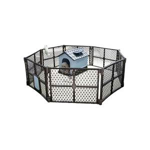 Matériau plastique bon marché cage d'intérieur pour animaux de compagnie cage <span class=keywords><strong>chenil</strong></span> clôture avec portail pour chien chat - Product Image 4