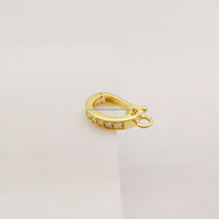 Vente en gros de fermoir à boucle en or véritable 18 carats accessoire de connecteur en diamant naturel résultats de bijouterie fine collier à bricoler soi-même