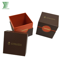 Boîte d'emballage de luxe en carton rigide avec couvercle et base carrés, acceptant l'impression de motifs personnalisés, pour pots cosmétiques, cadeaux et bougies