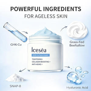 Crème pour le visage Icesea GHK-CU SNAP-8 au suif de bœuf, peptides de cuivre, multi-peptides, acide hyaluronique, raffermissante, anti-rides, OEM/ODM - Product Image 4