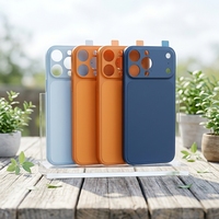 Protection intégrée de luxe pour iPhone 17, 16, 15 Pro, 17 Air, 14 – Film mat fin à effet peau avec grande fenêtre, application facile