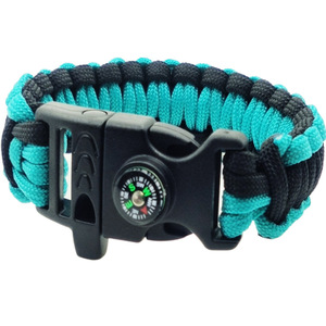 Kit de bracelet d'accessoires de survie en plein air avec boussole Bracelet à cordon croisé Bracelet de survie Bracelets de survie - Product Image 3