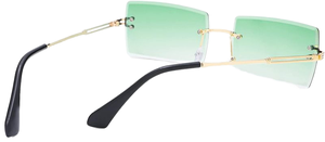 Lunettes chaudes <span class=keywords><strong>0365</strong></span> luxe 2024 femmes lunettes de soleil petit Rectangle sans monture dames lunettes avec cadre en alliage - Product Image 3