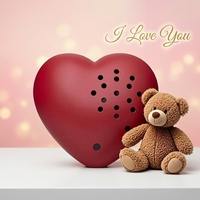 Module sonore en forme de cœur pour jouet en peluche, enregistreur vocal à bouton-poussoir, boîte à messages enregistrable pour animaux en peluche