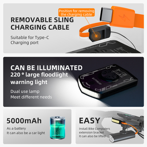 Cyclami rvl01 xe đạp ánh sáng phía trước dẫn ban ngày Chạy ánh sáng với Garmin xe đạp máy tính Hanger Bracket gắn kết Handlebar - Product Image 6