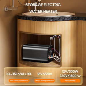 Calentador de Agua Eléctrico de Acero Inoxidable 304 con Tanque de 10L, 15L, 20L, 30L, DC 12V, 220V, 200W-1600W, para RV, <span class=keywords><strong>Caravana</strong></span>, Barco, Ducha, IPX4, OEM - Product Image 2