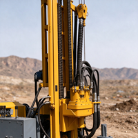 Foreuse hydraulique sur roues pour puits d'eau, machine de forage de 300 m, diamètre max. de forage 400 mm, foreuse diesel