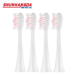 Custom Adult Soft Dupont Bristles Round Plastic Sonic Electric Toothbrush Heads With Covers