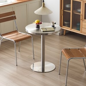 <span class=keywords><strong>Table</strong></span> et chaises de <span class=keywords><strong>salle</strong></span> <span class=keywords><strong>à</strong></span> <span class=keywords><strong>manger</strong></span> en acier inoxydable de <span class=keywords><strong>style</strong></span> <span class=keywords><strong>industriel</strong></span> minimaliste, sans assemblage, personnalisables pour usage commercial, salons de thé, bars - Product Image 5