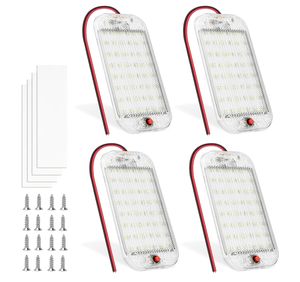 LED 800LM Ultra Bright 12 Volt White RV Intérieur Dome Light Switch Control Plafonnier pour Voiture Van Truck Camper Lorry - Product Image 1