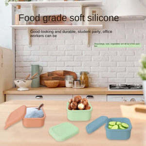 New Soft Silicone Ice Cube Mold Sealed Leak-proof Sauce Box Food Containers with Lid Children's Bento Box for Summer - Product Image 5