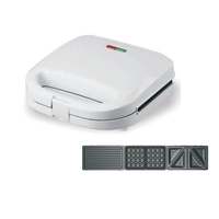 Grille-sandwich électrique automatique pour la maison, presse à sandwich 2-en-1, gaufrier antiadhésif avec thermostat réglable, cordon vertical