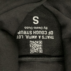 Sudadera con Capucha para Hombre con Estampado 'That's a Awful Lot of Cough Syrup', Negra, de Poliéster Tejido, 160g, Cálida, Estilo Otoñal - Product Image 6