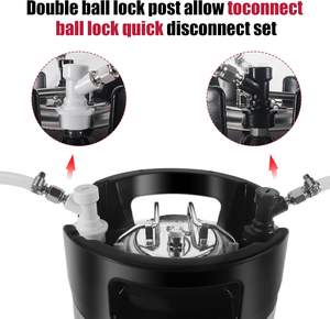 برميل جديد بقفل كروي 3 غال 12 لتر ، برميل كرني من الفولاذ المقاوم للصدأ ، برميل كورنيليوس مع مقابض مطاطية مزدوجة ، برميل قرنية محمولة بقاع مطاطي - Product Image 6