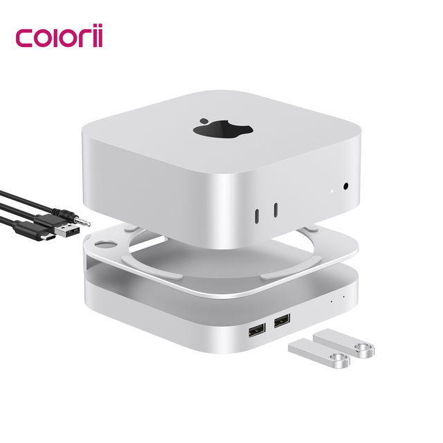 Mac Mini M6 M4 Pro Docking Station USB4 40Gbps M.2 NVMe SSD Enclosure USB-A Hub 3.5mm Audio Jack Thunderbolt 4 5 Compatible