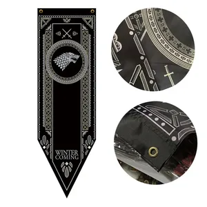 Drapeaux et bannières de décoration intérieure et extérieure de Game of Thrones, tissu écologique durable, décoration de fête, <span class=keywords><strong>club</strong></span>, jouets - Product Image 2