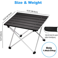 Table pliante de camping ultralégère, moderne, en aluminium, facile à transporter, pour extérieur, plage, ferme/entrepôt