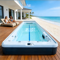 Piscine Spa Avancée 2026 avec Système Musical Bluetooth et Cascade Intégrée pour Hydrothérapie Professionnelle à Domicile