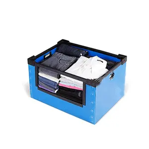 Custom Plastic Coroplast Stapelbare Opslag Bin Doek Organizer Box