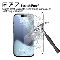Protections d'écran en verre pour iPhone 17 16 15 14 13 12 Pro Max Verre pour iPhone 13 Mini 11 X XR 7 8 Plus Verre trempé