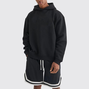 Conjunto de Sudadera con Capucha y Pantalones Cortos para Hombre, 100% Algodón, Otoñal, Transpirable, de Alta Calidad - Product Image 1