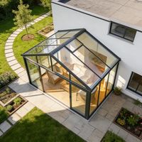 Villa Modulaire de Luxe Extensible Moderne avec Mur en Verre, Conteneur Préfabriqué pour Complexes Familiaux, Vente en Gros Usine