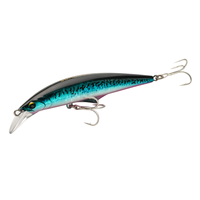 Leurre dur imprimé en acier pour pêche en mer, type Minnow coulant à longue portée, 30g/46g, pour la pêche au riz, la traîne avec hameçons, pour eau salée, Seabass, Brochet