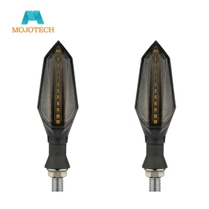 Indicatori luminosi di segnalazione moto indicatori di direzione indicatori di direzione lampeggianti luci posteriori anteriori 14 LED 12V indicatore LED moto ambra