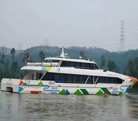 Nouveau bateau de tourisme catamaran diesel de 105 pieds (32 m de long, 8 m de large) avec une capacité de 200 passagers, adapté aux opérations en haute mer