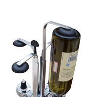 Distributeur de boissons alcoolisées rotatif 4 bouteilles – Support de distribution de cocktails et shots d'alcool – Porte-vin