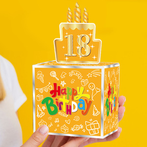Scatola Porta Soldi per Regali di <span class=keywords><strong>Compleanno</strong></span>, Scatola Sorpresa con Carta Estraibile come Regalo per Bambini e Amici - Product Image 4