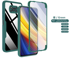 360 custodia protettiva completa per Xiaomi Poco X3 Pro Redmi Note 10 <span class=keywords><strong>9</strong></span> 9T 9A 9C <span class=keywords><strong>Mi</strong></span> 11 Lite pellicola salvaschermo trasparente Cover posteriore - Product Image 4
