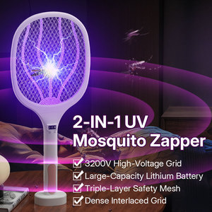 Tueur de moustiques électrique portable rechargeable par USB avec lumière UV, tapette anti-insectes, couverture de 50-100m, tuerie automatique et manuelle - Product Image 2