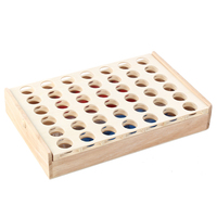 Jouet en bois pour l'éducation précoce, jeu de table Connect Four unisexe, quatre en ligne