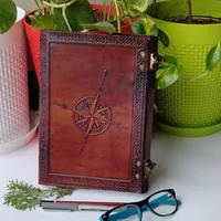 Journal en cuir fait à la main boussole Journal en cuir sort livre de l'ombre personnalisé à la main Journal en cuir Grimoire sans doublure