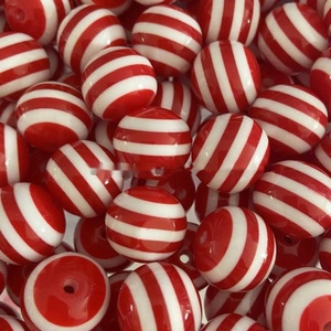 Cuentas Espaciadoras de Acrílico con Orificio Grande, 16mm 20mm, Coloridas, de Resina, con Rayas, para Fabricación de Joyería, Manualidades, Diamantes - Product Image 4