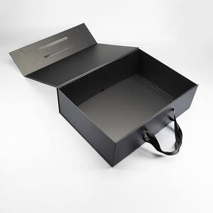 Özel siyah sert karton kutu katlanır manyetik hediye kutusu ambalaj için giysi - Product Image 3