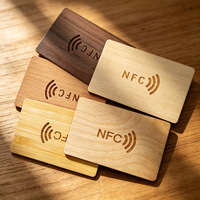 Carte de contrôle d'accès RFID NFC en bois personnalisée, directement de l'usine, NT213/215 13.56MHz, mini-étiquette étanche, logo personnalisé, utilisation hôtelière