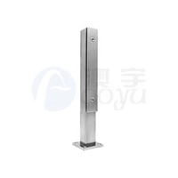 304 316 support de main courante en verre inoxydable monté réglable main courante d'escalier pince de support en verre sans cadre
