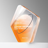 Nuevo Trofeo de Cristal Personalizado, Escultura con Impresión a Color Creativa, Grabado UV, Premios Anuales para Personal Destacado, Campeones y Equipos