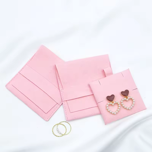 Bolsa de Joyería de Microfibra Personalizada de Lujo con Logotipo, Bolsa de Embalaje de Joyería de Terciopelo, Bolsa de Joyería Tipo Sobre - Product Image 2