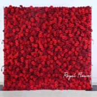 Décoration murale en fleurs de soie plastique rose rouge blanc, arche de mariage, support de toile de fond pour événements de mariage, toile de fond murale en fleurs pas chère