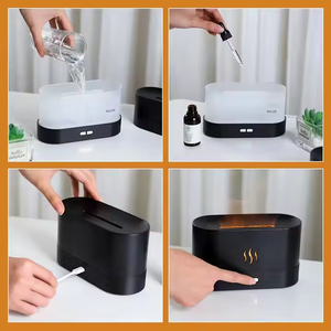<b>7</b> Lighting Colors USB Ultrasonic Flame Humidifier Essential Oil Aroma Diffuser Led Colorful <b>Fire</b> Flame Aroma Oil Diffuser Lamp - Product Image 6