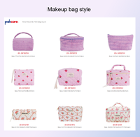 Grande trousse de maquillage, pochette de voyage pour cosmétiques, organiseur de toilette à fermeture éclair, logo personnalisé disponible pour femmes