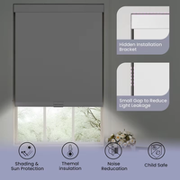Stores enrouleurs occultants sans cordon avec isolation thermique et protection UV pour les fenêtres de la maison et du bureau
